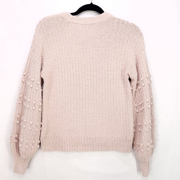 Madewell Bobble Pullover Sweater Pink Women XS Oversized Boho Knit Crew Neck - Picture 3 of 12